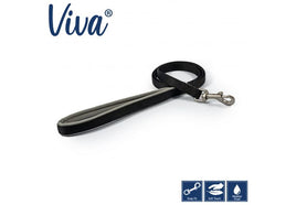 Ancol - Viva Nylon Padded Snap Lead - Black - 100cm x 25mm (Max 75kg)