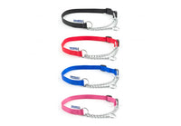 Ancol - Nylon Check Chain Collar - Red - Size 2-4 (18")