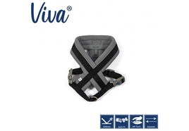 Ancol - Viva Nylon Padded Harness - Black - Large (52-71cm)