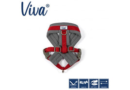 Ancol - Viva Nylon Padded Harness - Red - Small (36-42cm)