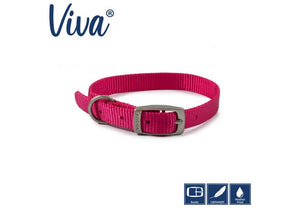 Ancol - Viva - Nylon Buckle Collar - Lime - Size 3 (28-36cm)