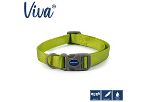 Ancol - Viva Nylon Adjustable Collar - Lime - Size 5-9 (45-70cm)