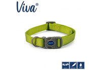 Ancol - Viva Nylon Adjustable Dog Collar - Lime - Small (30-50cm)