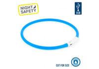 Ancol - USB Rechargeable Safety Halo - Blue - 70cm
