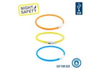 Ancol - USB Rechargeable Safety Halo - Orange - 70cm