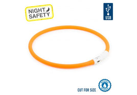 Ancol - USB Rechargeable Safety Halo - Orange - 70cm