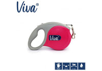 Ancol - Viva Retractable 5m Lead - Pink - Large