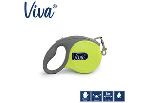 Ancol - Viva Retractable 5m Lead - Lime- Large