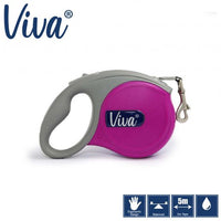 Ancol - Viva Retractable 5m Lead - Purple - Small