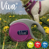 Ancol - Viva Retractable 5m Lead - Blue - Small