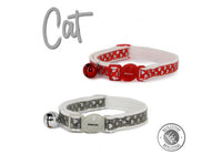 Ancol - Reflective Gloss Cat Collar - Red Heart