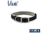Ancol - Viva Padded Buckle Dog Collar - Black - 45-54cm (Size 6 - 22")
