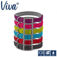 Ancol - Viva Padded Buckle Dog Collar - Black - 55-65cm (Size 7 - 24")