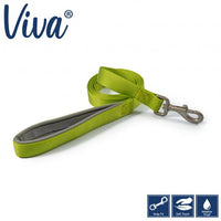 Ancol - Viva Padded Snap Lead - Lime - 1mX12mm