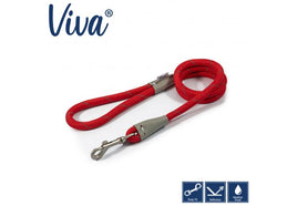 Ancol - Viva Nylon Reflective Rope Snap Lead - Red - 107cm x 12mm (Max 50kg)