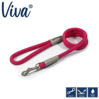Ancol - Viva - Snap Nylon Rope Lead - Black - 1.07m X 10mm