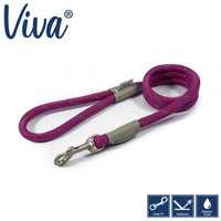 Ancol - Viva - Snap Nylon Rope Lead - Black - 1.07m X 10mm