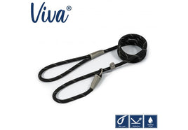 Ancol - Viva Nylon Rope Slip Lead - Black - 1.5mX12mm