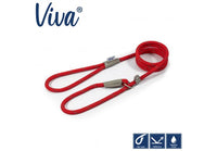Ancol - Viva Nylon Reflective Rope Slip Lead - Red - 150cm x 12mm (max 50kg)