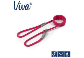 Ancol - Viva - Slip Nylon Rope Lead - Pink - 1.5m X 8mm