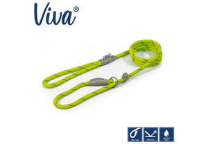 Ancol - Viva - Slip Nylon Rope Lead - Black - 1.5m X 8mm