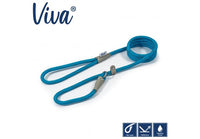 Ancol - Viva Nylon Reflective Rope Slip Lead - Blue - 120cm x 12mm (Max50kg)