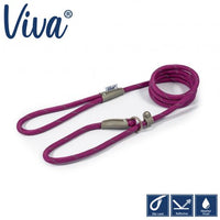 Ancol - Viva - Slip Nylon Rope Lead - Black - 1.5m X 8mm