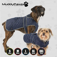 Ancol - Muddy Paws Quilted Dog Coat - Navy - Small