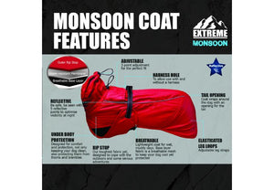 Ancol - Extreme Monsoon Dog Coat - Red - x small - 25cm