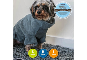 Ancol - Simply Dry Deep Drying Coat - Grey - 50cm