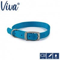 Ancol - Viva - Nylon Buckle Collar - Blue - Size 1 (20-26cm)