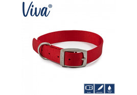 Ancol - Viva Nylon Buckle Collar - Red - Size 4 (35-43cm)
