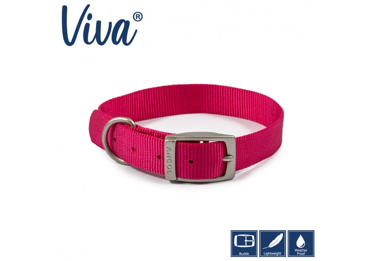Ancol - Viva Collar - Raspberry Pink - Size 6 (22