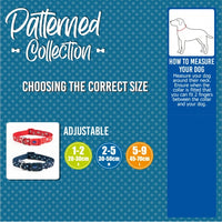 Ancol - Fashion Reflective Adjustable Collar - Blue Paw - Size 2-5 (30-50CM)