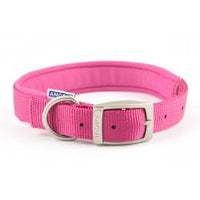 Ancol - Viva Nylon Padded Buckle Collar - Pink - Size 5 (39-48cm)