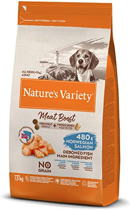 Natures Variety - Meat Boost for Adult Dogs - Norwegian Salmon - 1.5kg