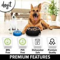 Dogit - Anti-gulping Bowl - Blue - Medium (600ml)