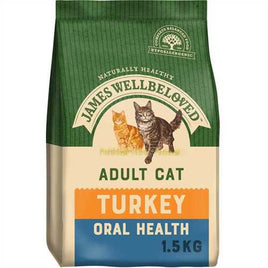 James Wellbeloved - Adult Cat Oral Health Food - Turkey & Rice - 1.5kg