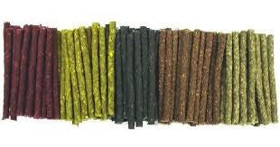 PPI 12CM RAWHIDE MUNCHY STICKS ASSORTED - 100 PACK 900G