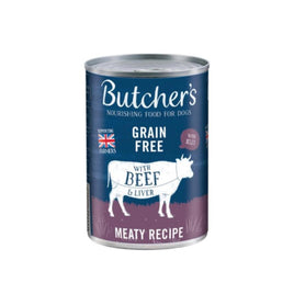 Butcher's - Grain Free Dog Food - Beef & Liver - 400g Tin