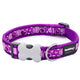 Red Dingo - Breezy Love Purple Patterned Dog Collar - Large