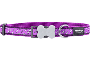 Red Dingo - Purple Bones Dog Collar - Large
