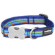 Red Dingo - Dark Blue Stripe Dog Collar - Large