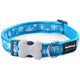 Red Dingo - Turquoise Snowflake Dog Collar - X Small