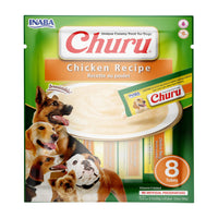 INABA Churu - Unique Creamy Treat For Dogs (Chicken with Vegetables Recipe, 8 x 20g Tubes)