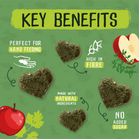 Burgess - Excel Nature Snacks - Herby Hearts - Mixed Herbs & Apple - 60g