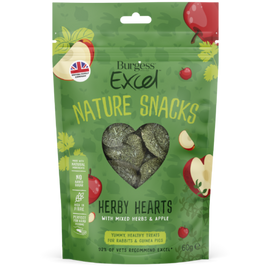 Burgess - Excel Nature Snacks - Herby Hearts - Mixed Herbs & Apple - 60g