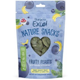 Burgess - Excel - Nature Snacks Fruity Feasts - Banana & Blueberry - 60g