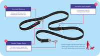 Halti - Double Ended Training Lead - Black - Small (2 Metre)