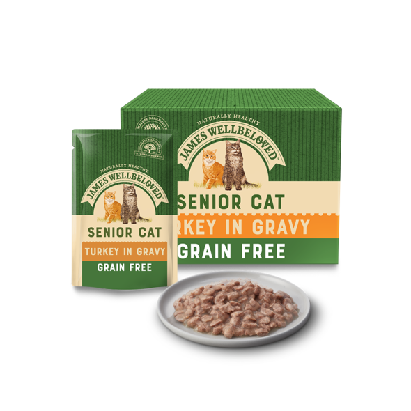 James Welbeloved -  Turkey Grain Free - Senior Cat - 85g Pouch - Single Pouch